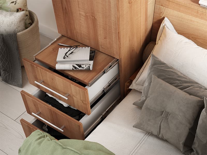 Murphy Bed with built-in drawers