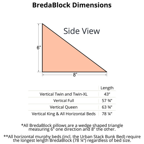 BredaBlock Pillow Dimensions