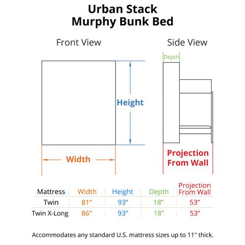 Urban Stack Murphy Bunk Bed Dimensions