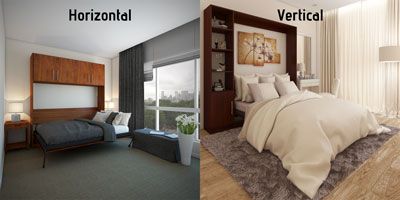 Horizontal compared to vertical orientation