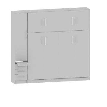 Horizontal Urban Murphy with Top And 1 Side Hutch-Closed