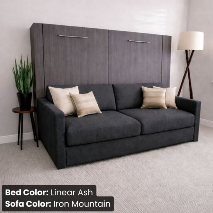 Queen Linear Ash Horizontal InLine W/ Iron Mountain Sofa-Closed