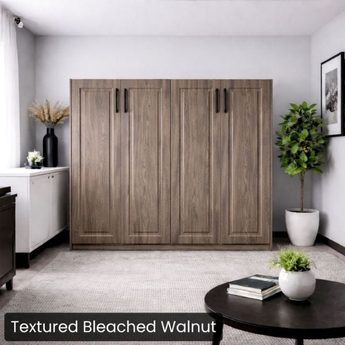 Full Textured Bleached Walnut Horizontal Metropolitan-Closed