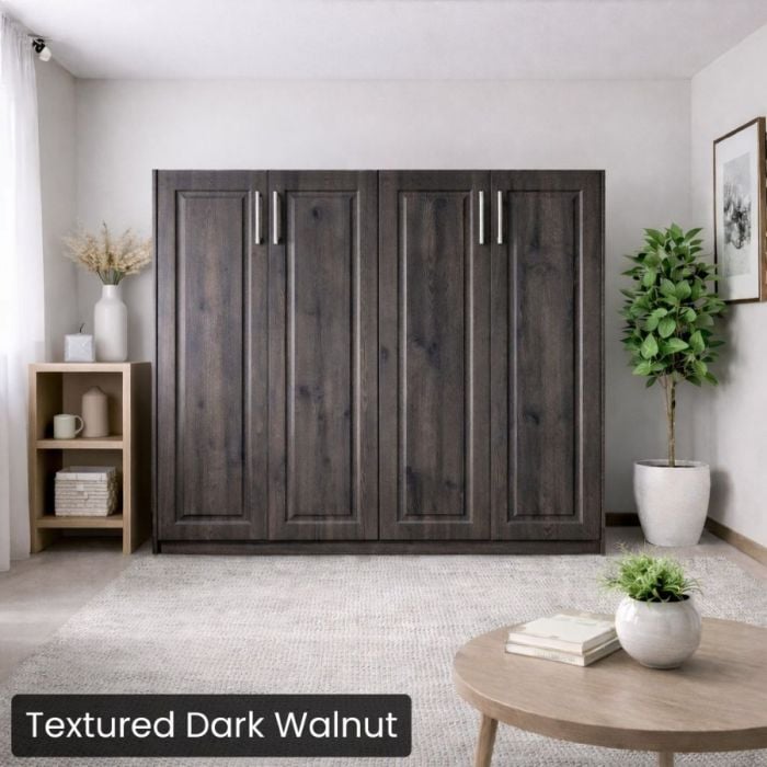 Full Textured Dark Walnut Horizontal Metropolitan-Closed