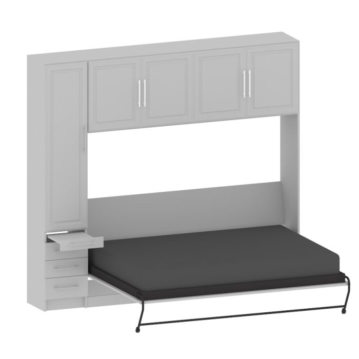Horizontal Metropolitan Murphy with Top And 1 Side Hutch-Open
