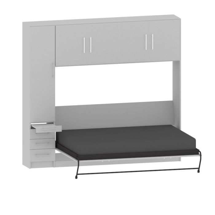 Horizontal Urban Murphy with Top And 1 Side Hutch-Open