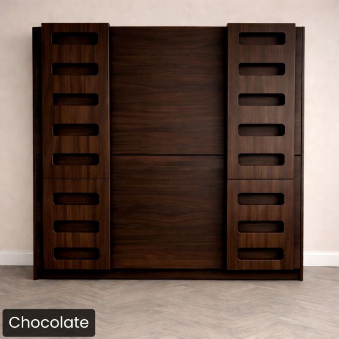 Twin-XL Chocolate Urban Stack Bunk Bed-Closed