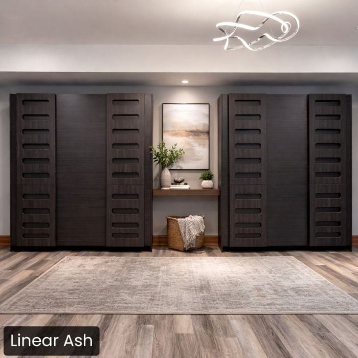Twin Linear Ash Urban Stack Bunk Beds-Closed