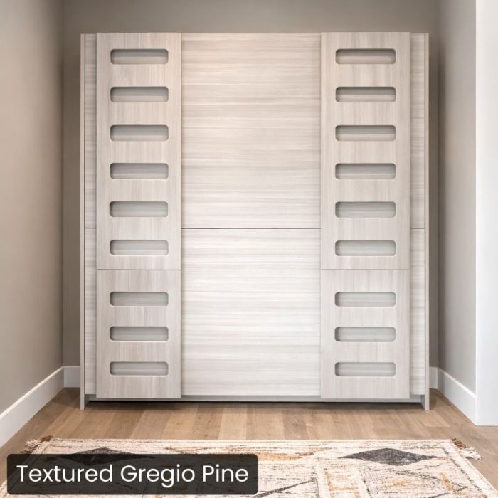Twin Textured Gregio Pine Urban Stack Bunk Bed-Closed