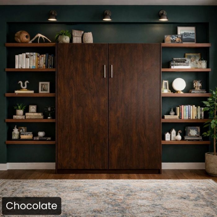 Chocolate Queen Urban Murphy Bed-Closed