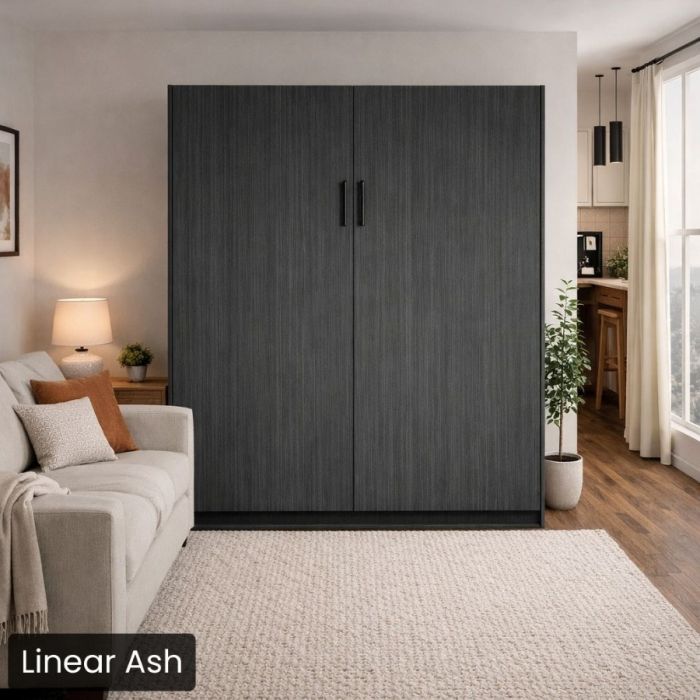 Linear Ash King Urban Murphy Bed-Closed