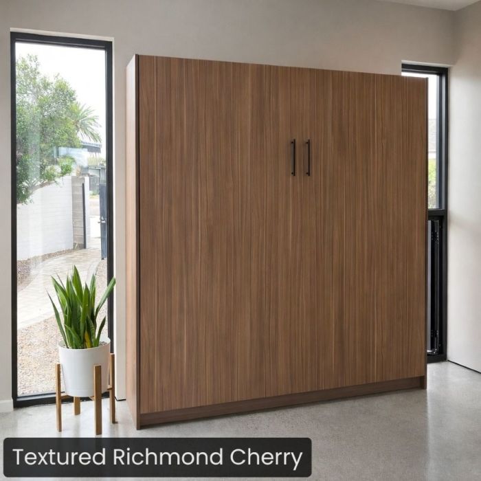 Textured Richmond Cherry King Urban Murphy Bed-Closed