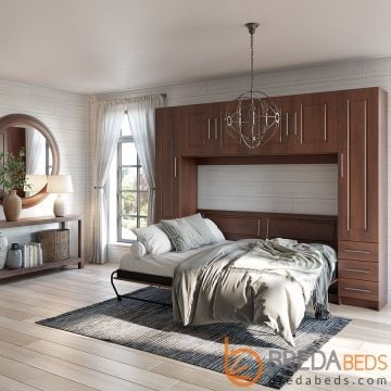 Horizontal Metropolitan Murphy W/Top/Side Hutches-Open