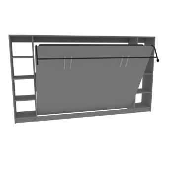 Horizontal Urban Murphy Bed with Hutches