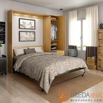 Studio Murphy Bed W/ Hutch-Open