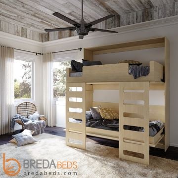 Urban Stack Bunk Murphy Bed-Open