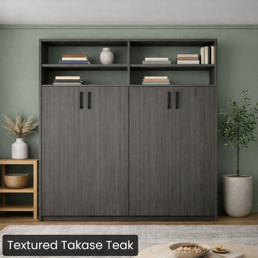 HEVE/ヘイブ   スリーブレスレディバグ   ホワイト Amazon.com: Queen Cube Cabinet Bed Space-Saving Murphy Bed with