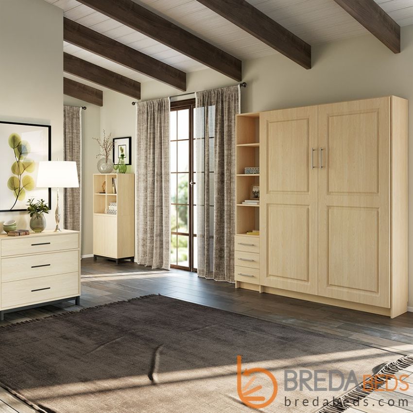 Metropolitan Murphy Bed with Hutch Murphy Wall Bed BredaBeds