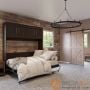 Horizontal Urban Murphy Bed W/Top Hutch-Open