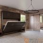 Horizontal Urban Murphy Bed W/Top Hutch-Transitioning