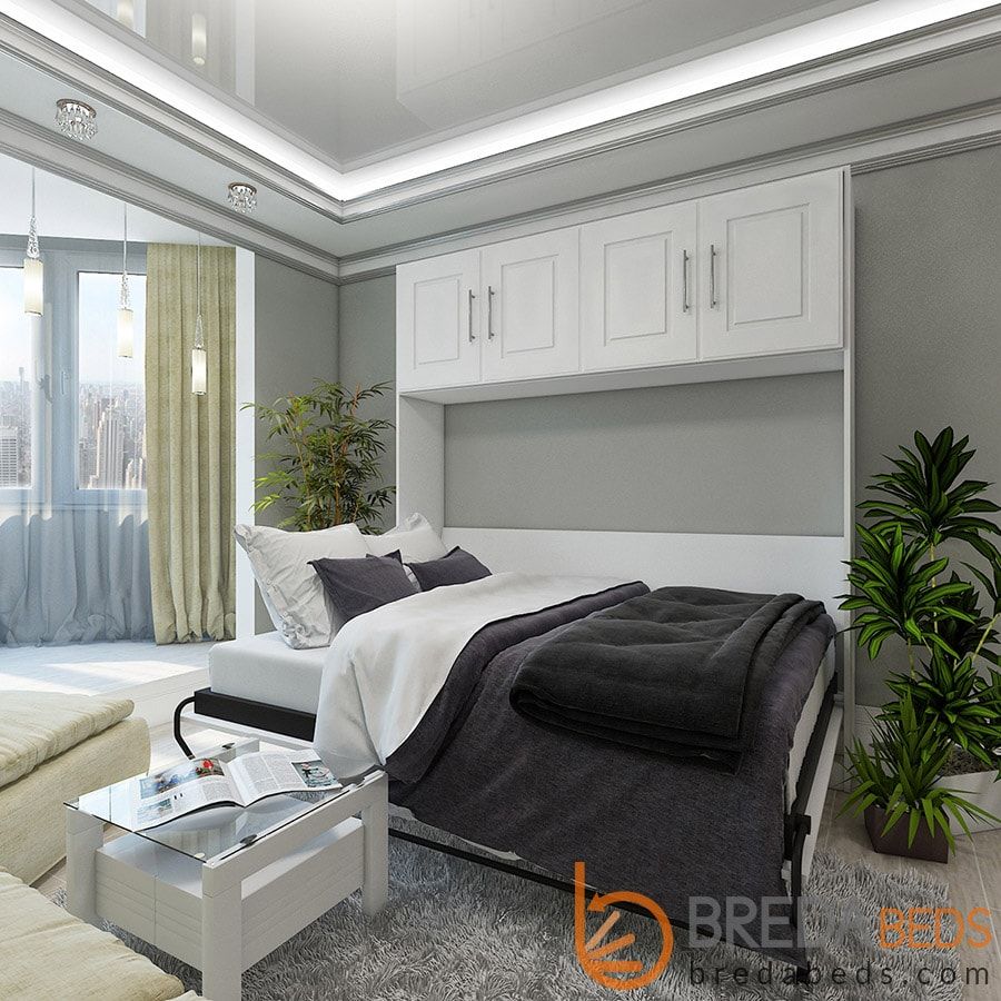 Horizontal Metropolitan Murphy W/Top And 1 Side Hutch BredaBeds