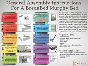 General assembly instructions for a BredaBeds Murphy Bed