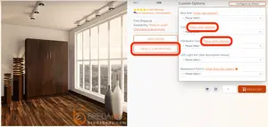 A screenshot of a product page showing where the color options can be found