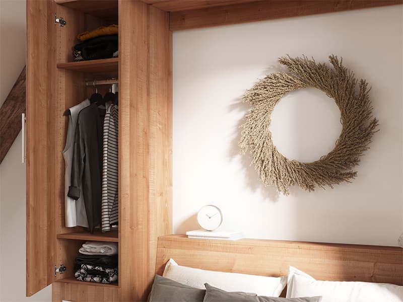 A Murphy Bed with a wardrobe