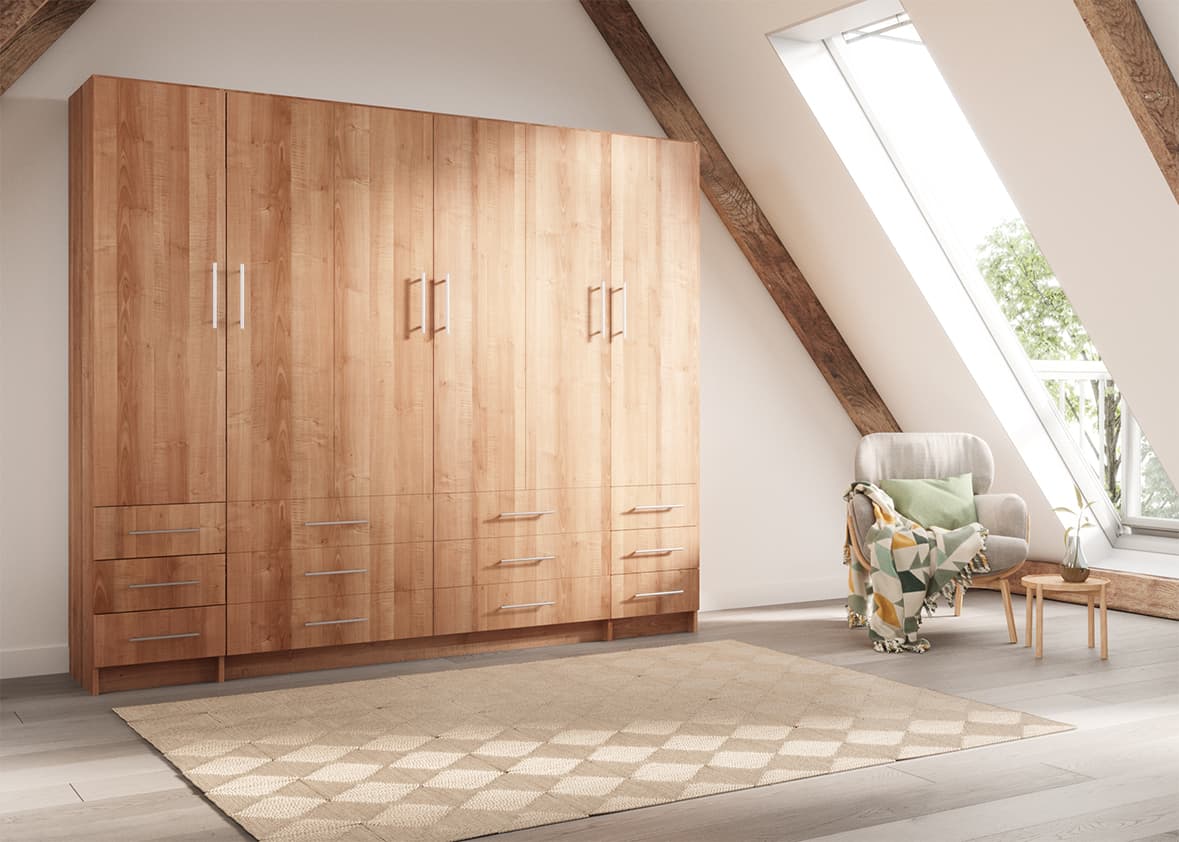 A Murphy Bed folded closed